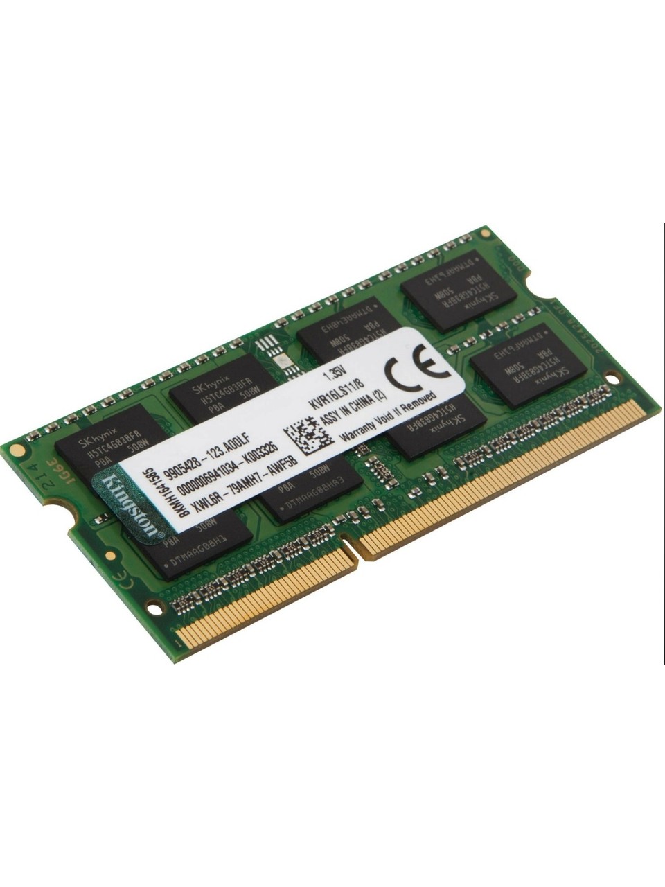 8 GB DDR3 1600MHz KINGSTON CL11 1.35V LOW VOLT. SODIMM (KVR16LS11/8) (KUTUSUZ)