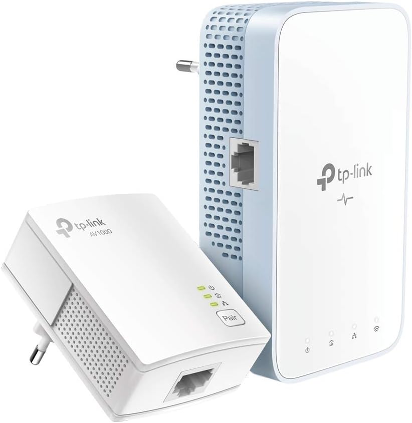 TP-Link AV1000 Gigabit Powerline ac Wi-Fi Kit, TL-WPA7517 KIT, Gigabit Ethernet,AC1200