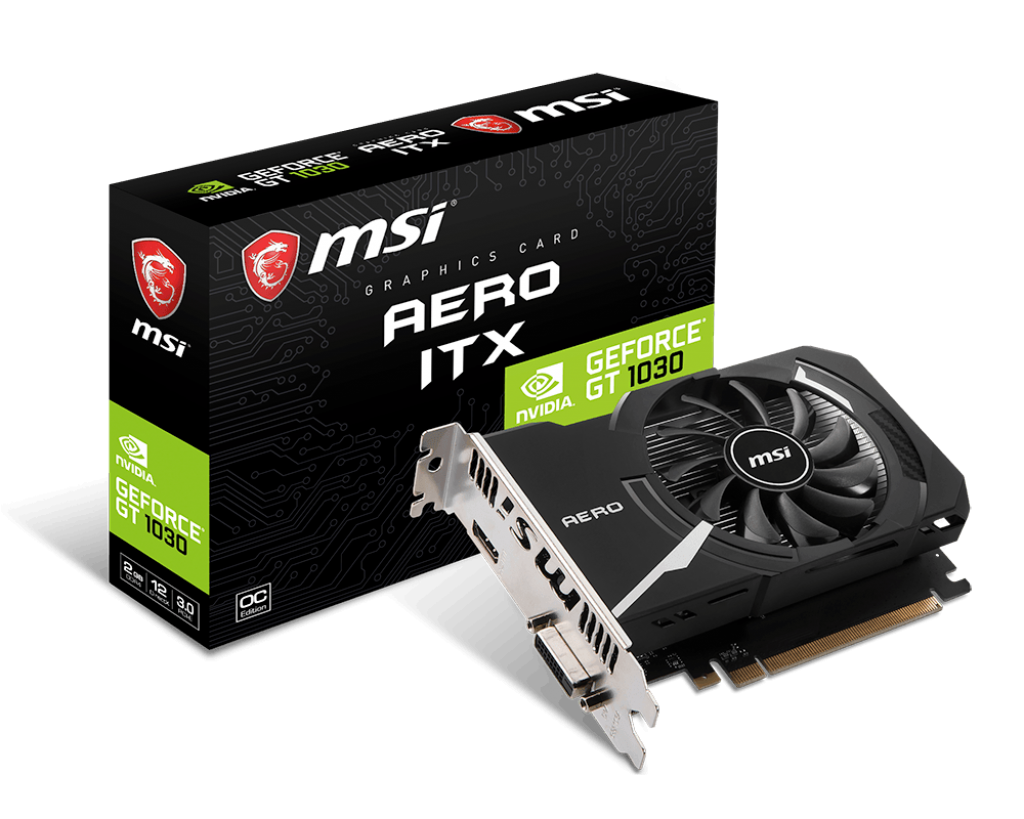 MSI GT1030 2GB DDR4 64BIT AERO HDMI/DVI (GEFORCE GT 1030 AERO ITX 2GD4 OC)
