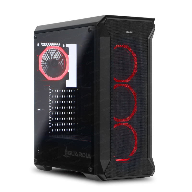 DARK GUARDIAN 4x12CM FAN USB3.0 PENCERELI ATX SIYAH KASA(DKCHGUARDIAN)