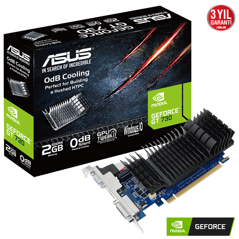 ASUS GT730 2GB GDDR5 64BIT HDMI/DVI/VGA (GT730-SL-2GD5-BRK)