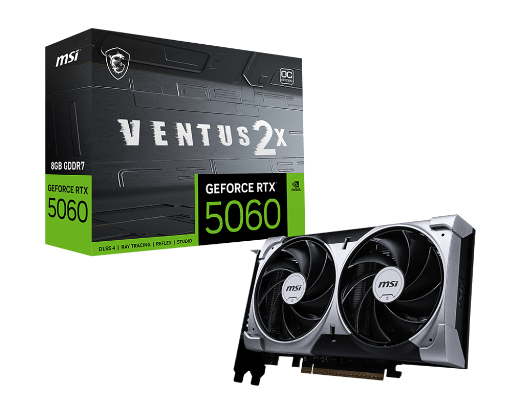 MSI RTX5060 8GB GDDR7 128BIT 3xDP/HDMI (GEFORCE RTX 5060 8G VENTUS 2X OC)