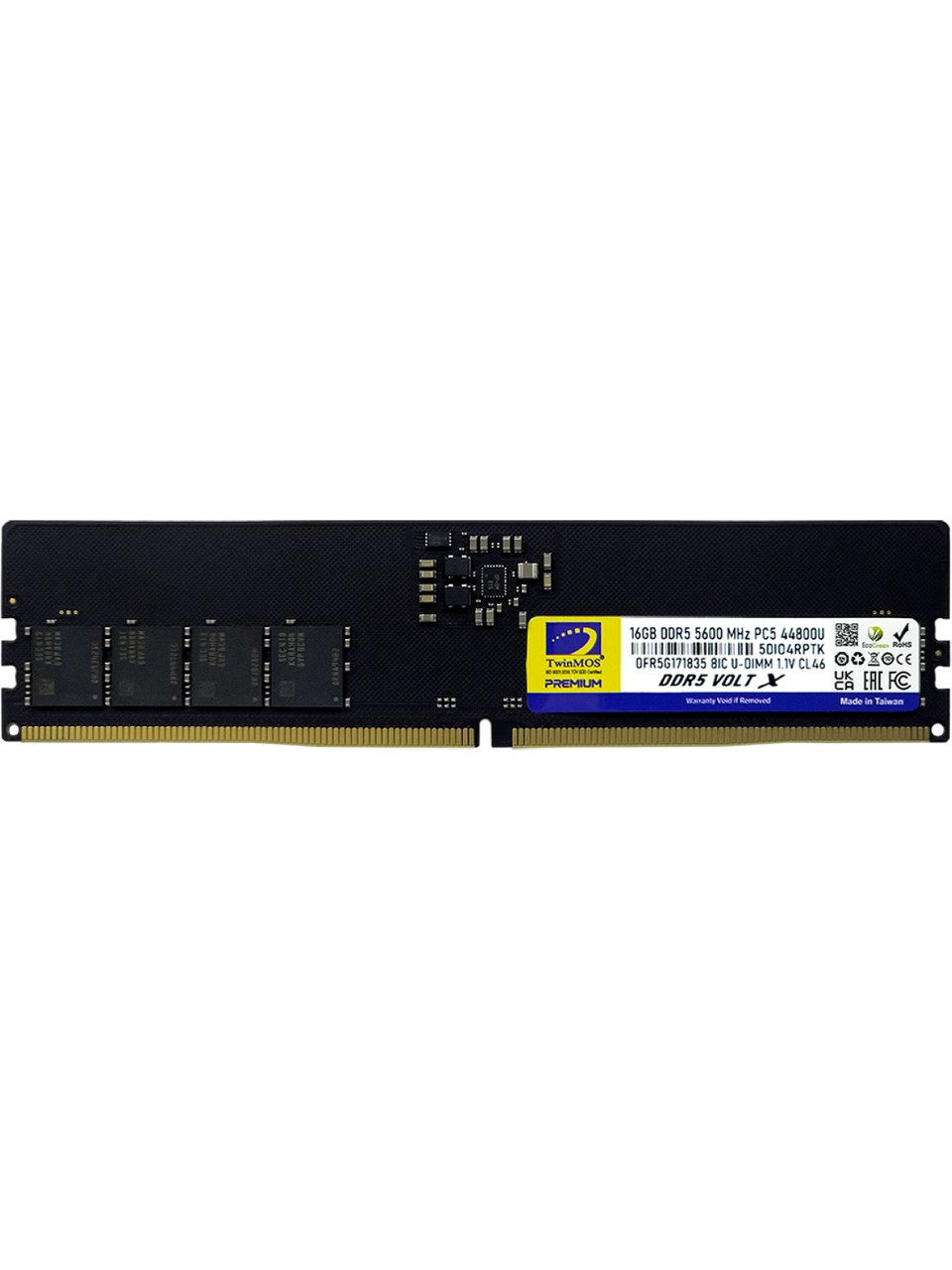 16 GB DDR5 5600MHz TWINMOS CL46 1.1V (TMD516GB5600U46WO)