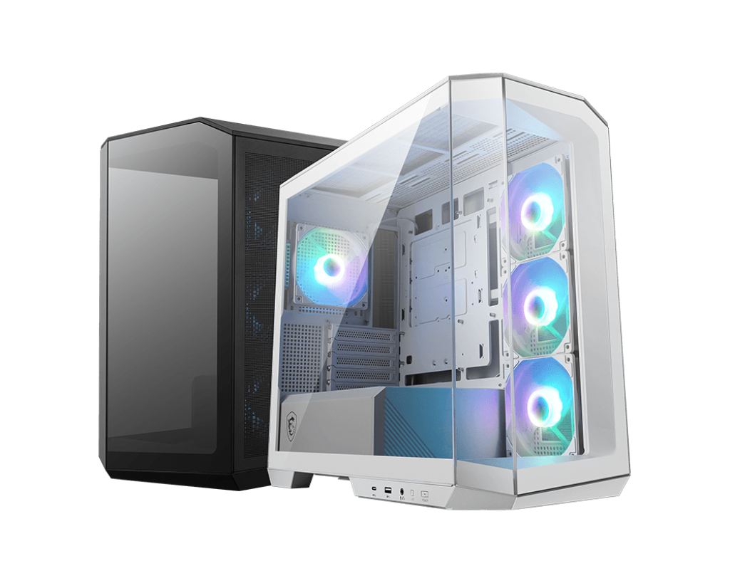 MSI MAG PANO M100R PZ TEMPERLİ CAM 3X120MM 1X120MM ARGB FAN MATX BEYAZ