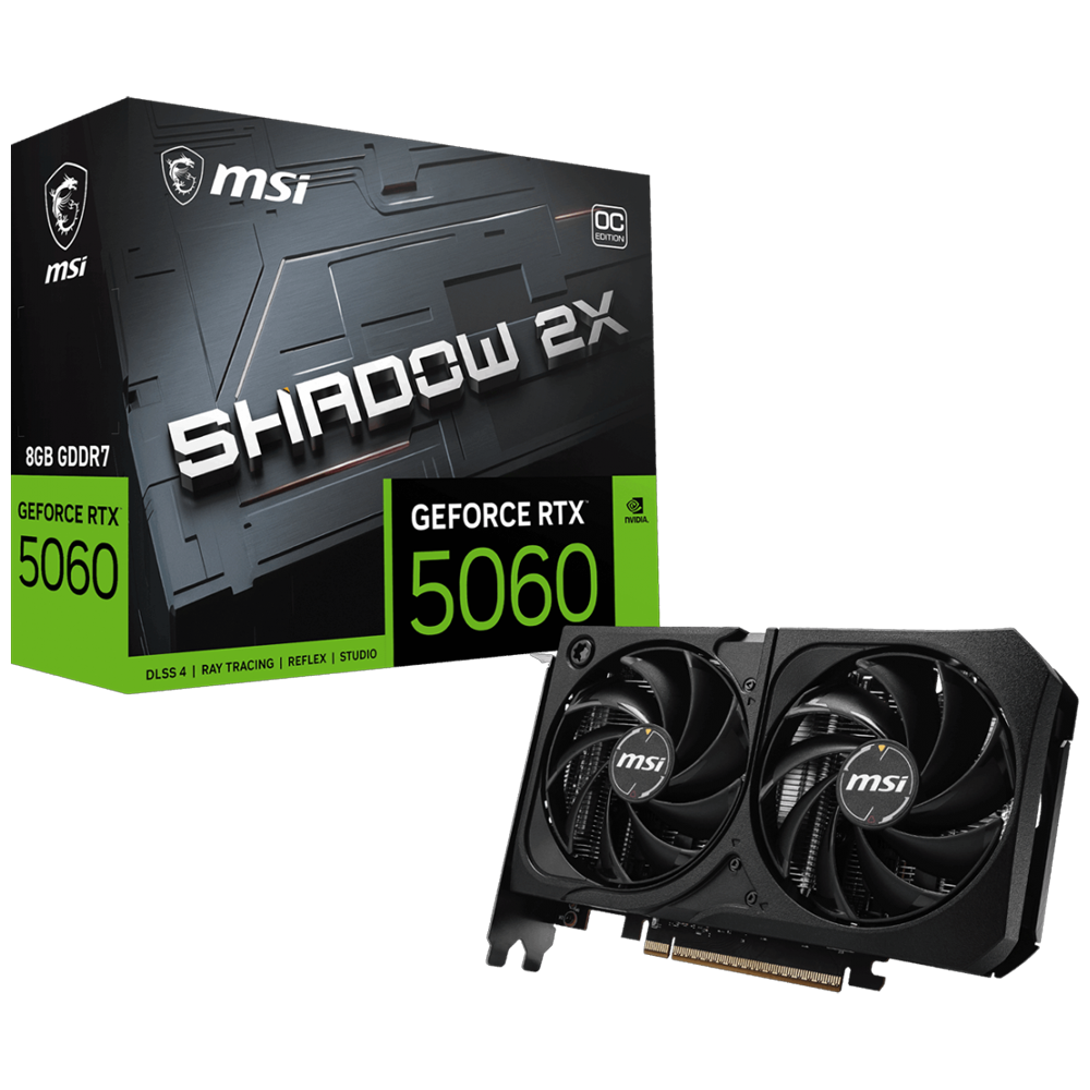 MSI RTX5060 8GB GDDR7 128BIT 3xDP/HDMI (GEFORCE RTX 5060 8G SHADOW 2X OC MAX)