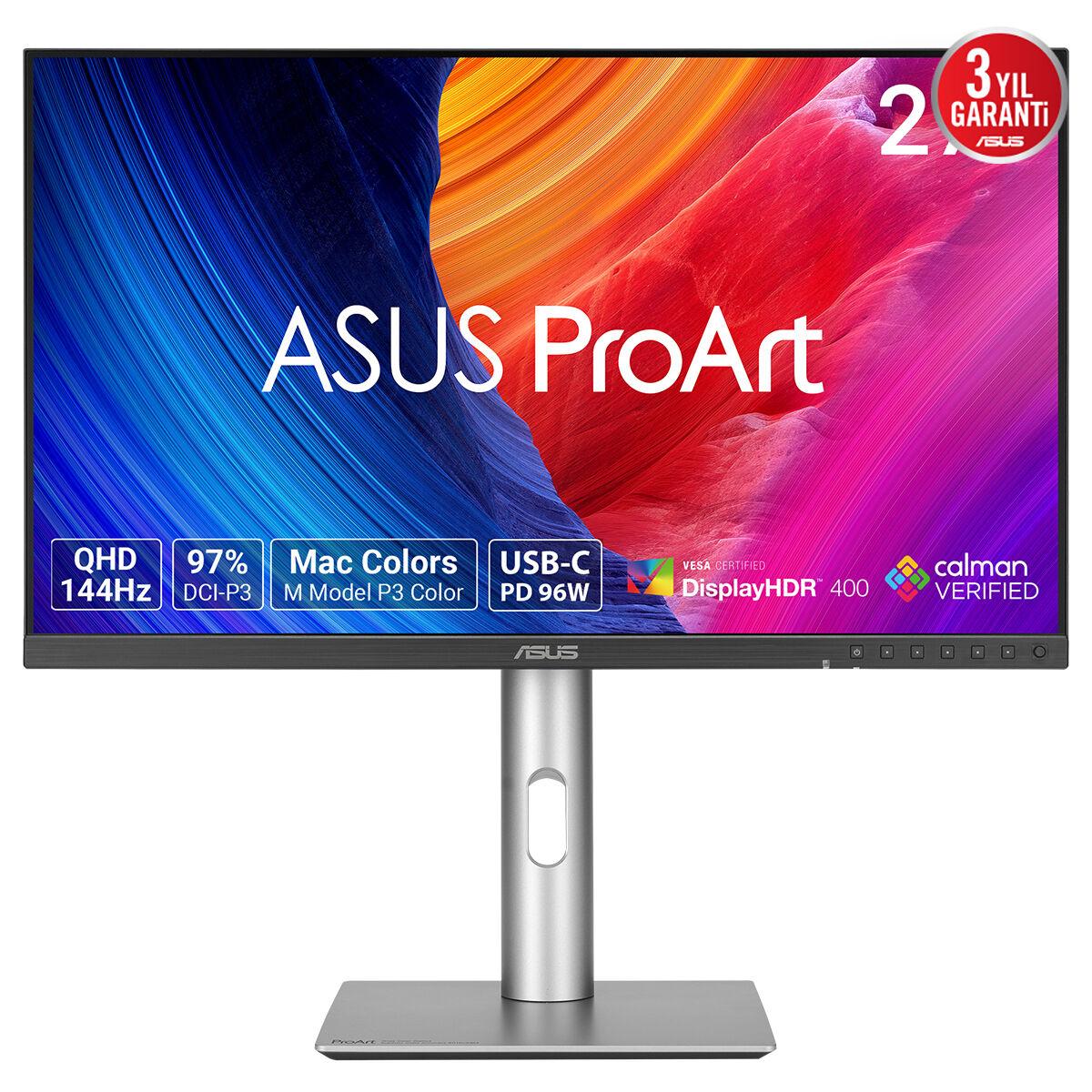 ASUS ProArt PA278CGRV 27 QHD 144Hz 5ms DP/HDMI/USB VESA Pivot Monitör