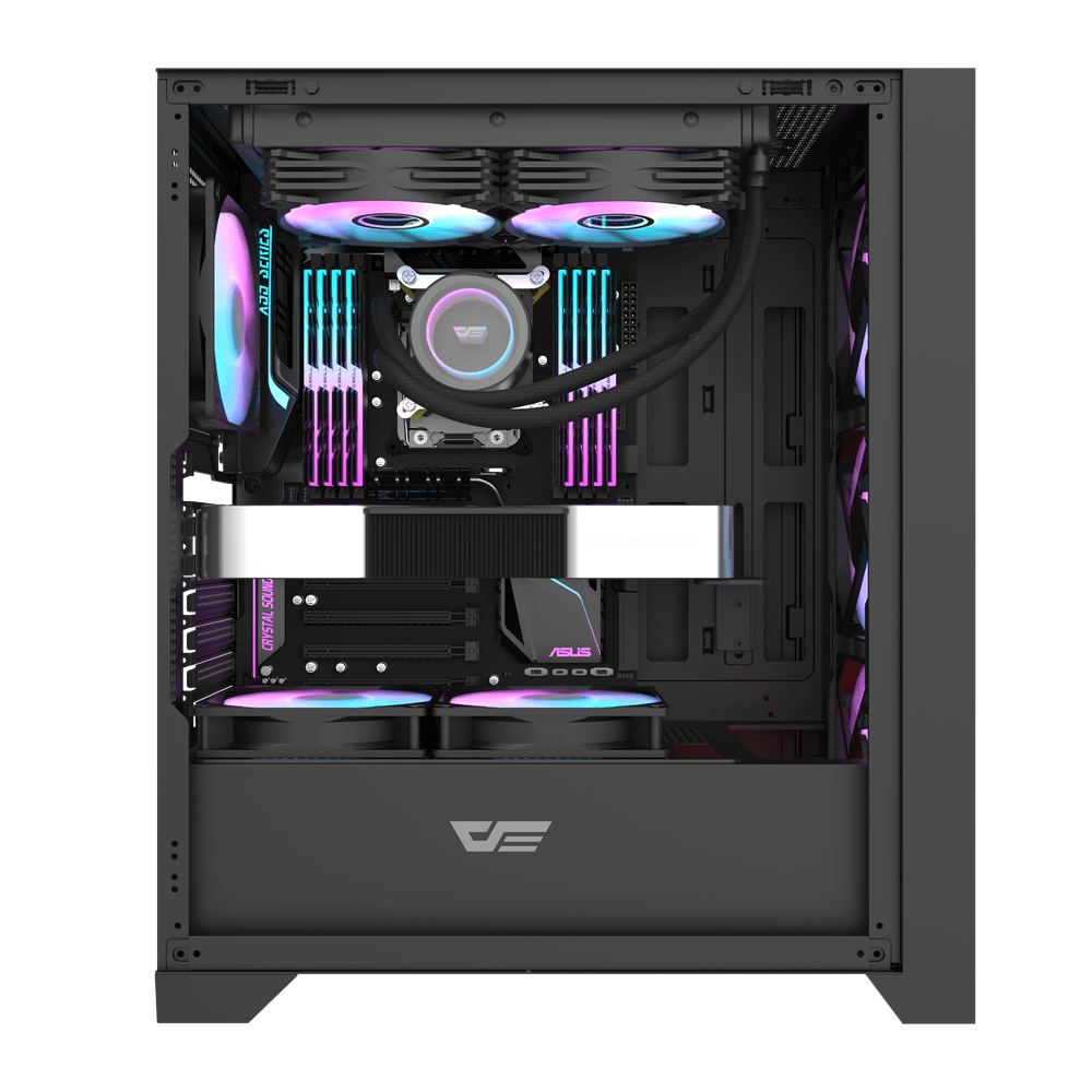 AIGO DRX70 MESH 750W 80+ USB3.0 4x12CM FAN TEMPERLI CAM SIYAH ATX KASA