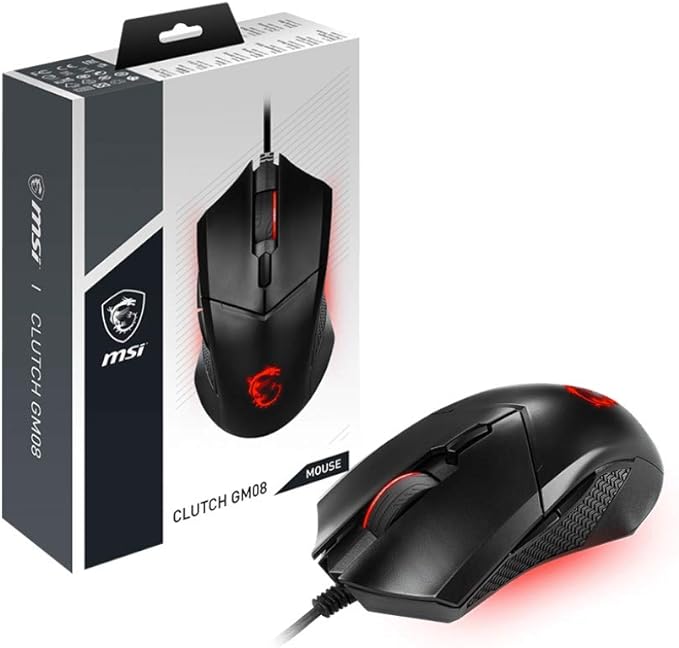 MSI Clutch GM08 Optik Kablolu 3200 Dpı Gaming Mouse - Renkli