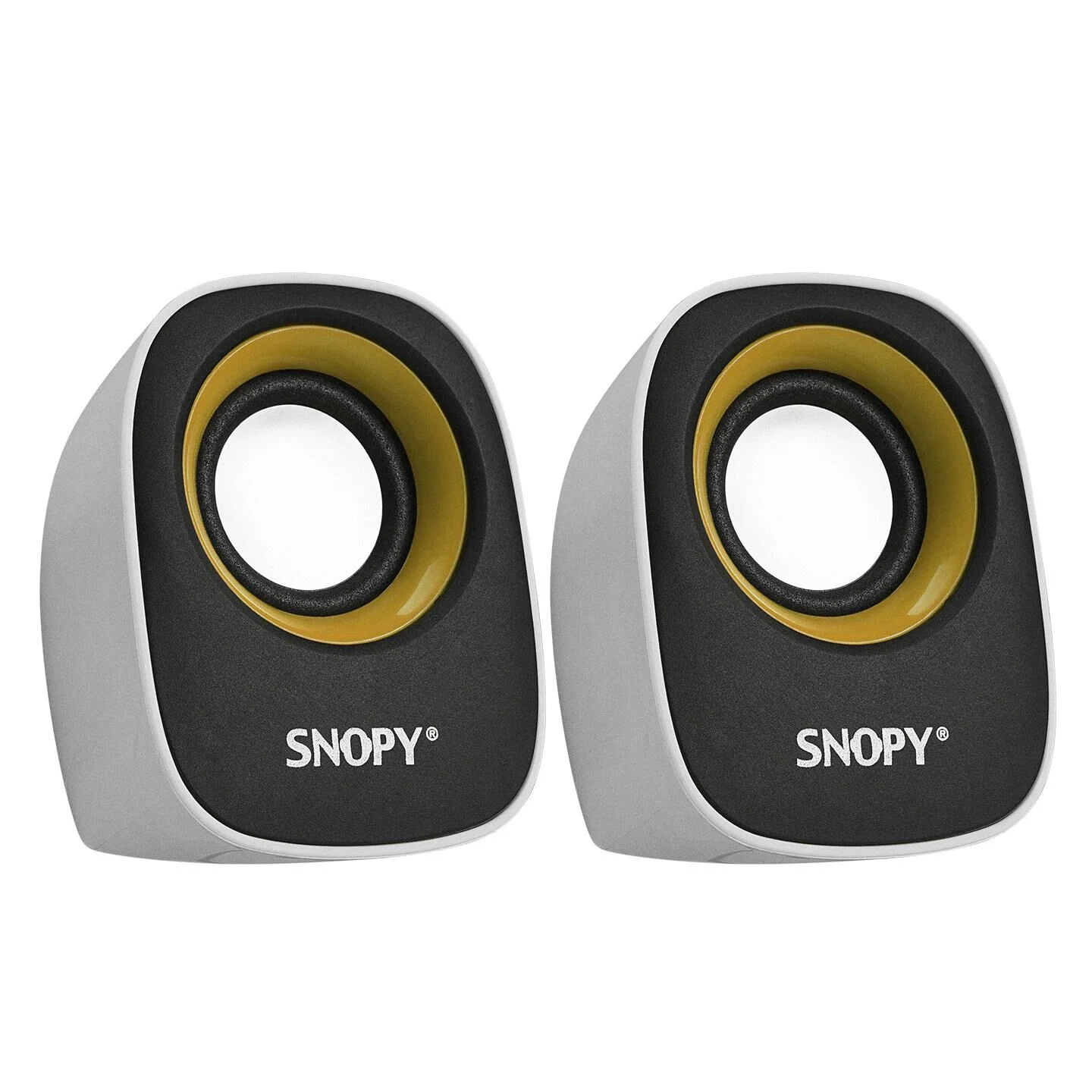 Snopy Sn-120 Speaker Hoparlör 2.0 Usb Sarı-Beyaz
