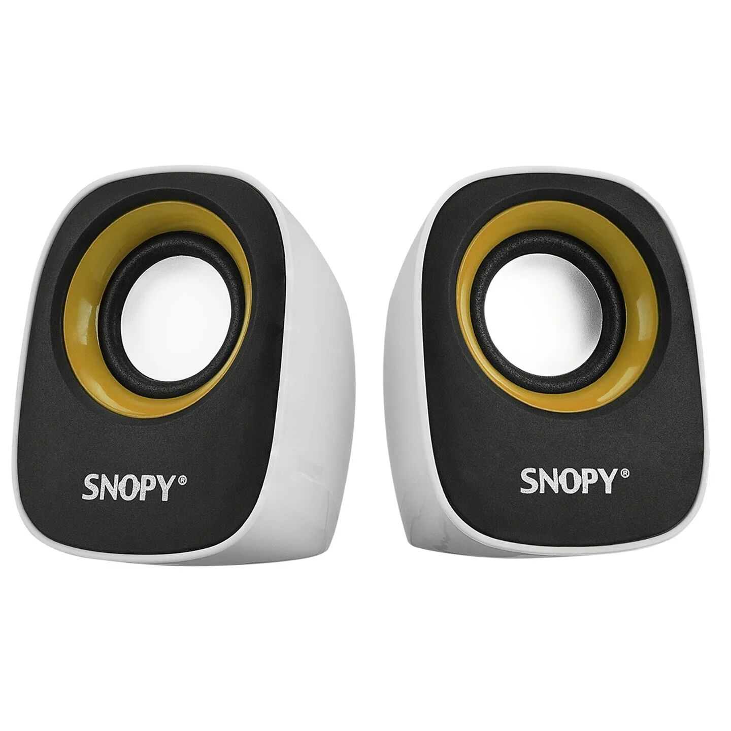Snopy Sn-120 Speaker Hoparlör 2.0 Usb Sarı-Beyaz